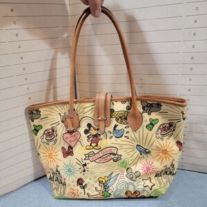 Dooney & Bourke SKETCH Walt DisneyWorld Disneyland 1st Generation Tote Bag Purse